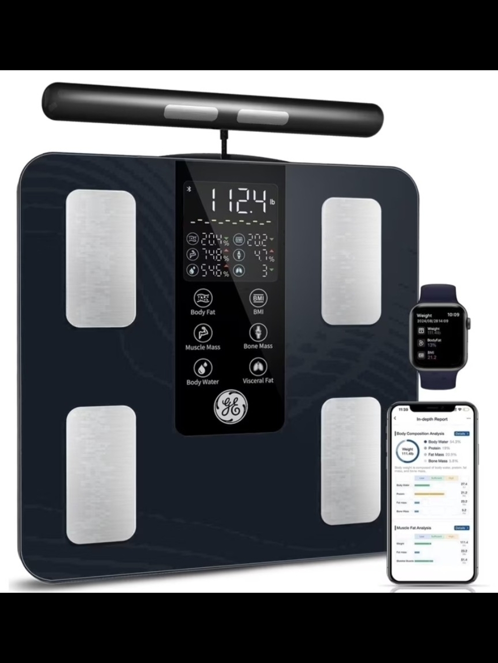 GE Smart Body Composition Scale in Black